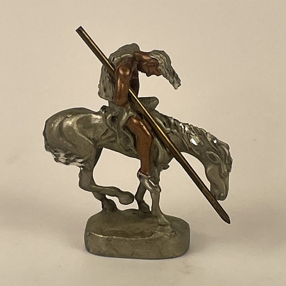 Vintage Native American End of The Trail Pewter Figurine Figure 1993 Masterworks
